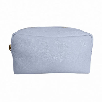 Beauty case pelle nuvola grande celeste