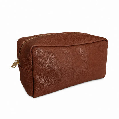 Beauty case pelle nuvola grande cuoio