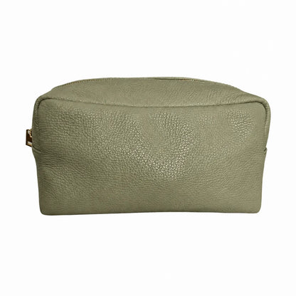 Beauty case pelle nuvola grande verde pistacchio