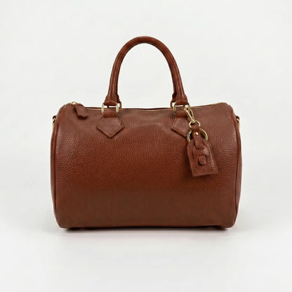 Borsa bauletto classico pelle martellata cuoio