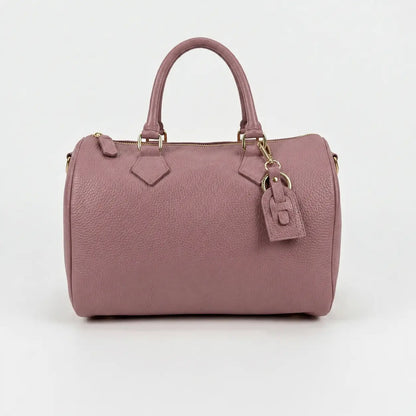 Borsa bauletto classico pelle martellata rosa antico