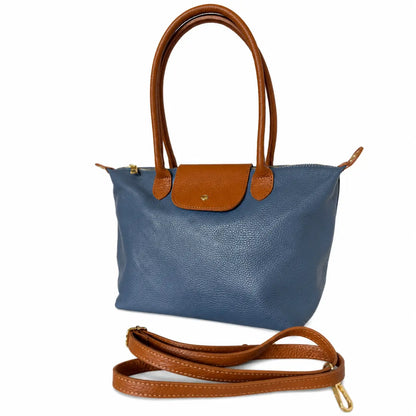 Borsa bottoncina grande vera pelle carta da zucchero