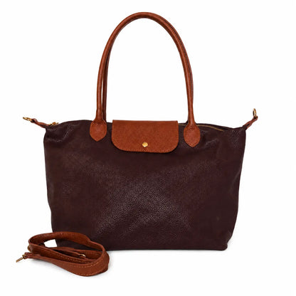 Borsa bottoncina maxi vera pelle bordeaux