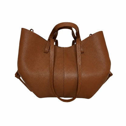 Borsa estendibile spalla mano capiente pelle extension cuoio