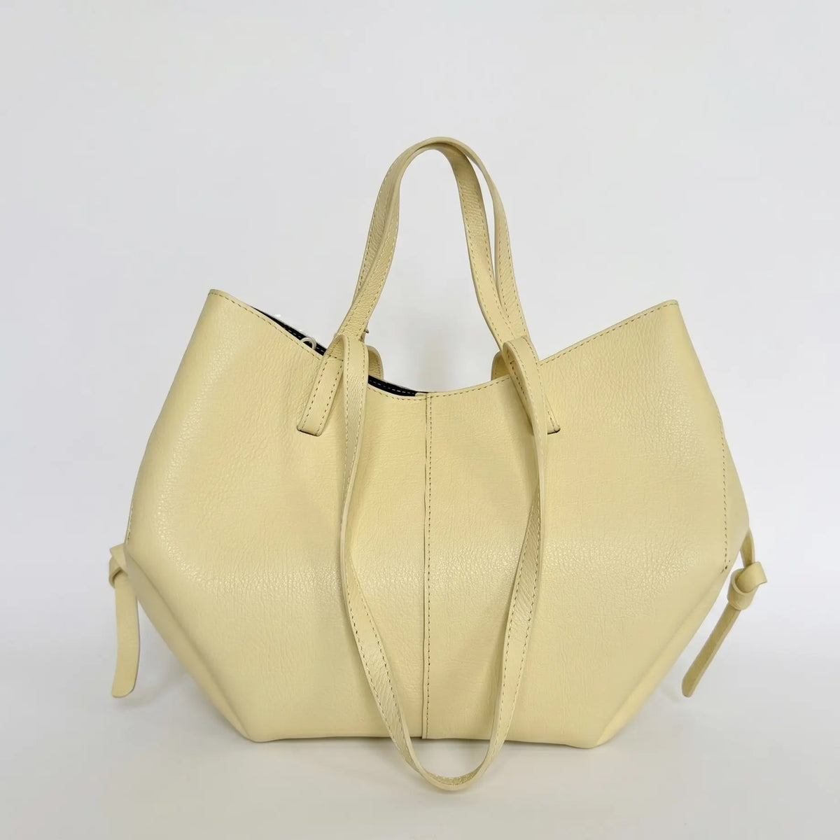 Borsa estendibile spalla mano capiente pelle extension gialla