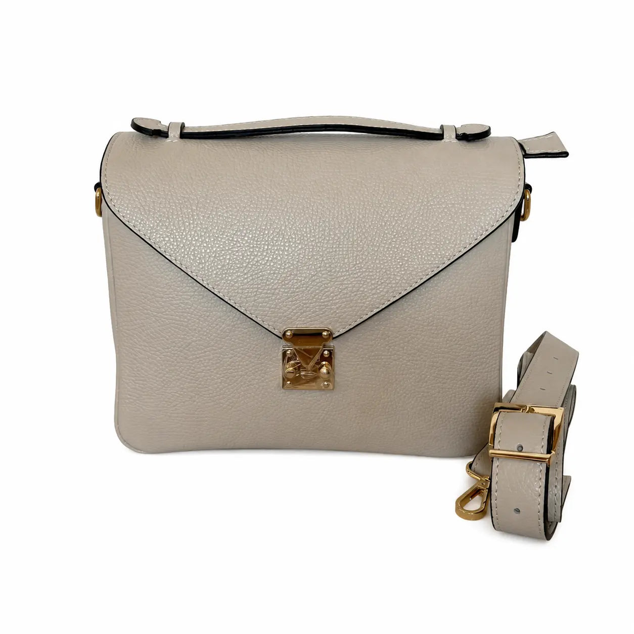 Borsa mano tracolla delia panna
