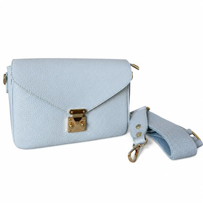 Borsa mano tracolla delia piccola celeste