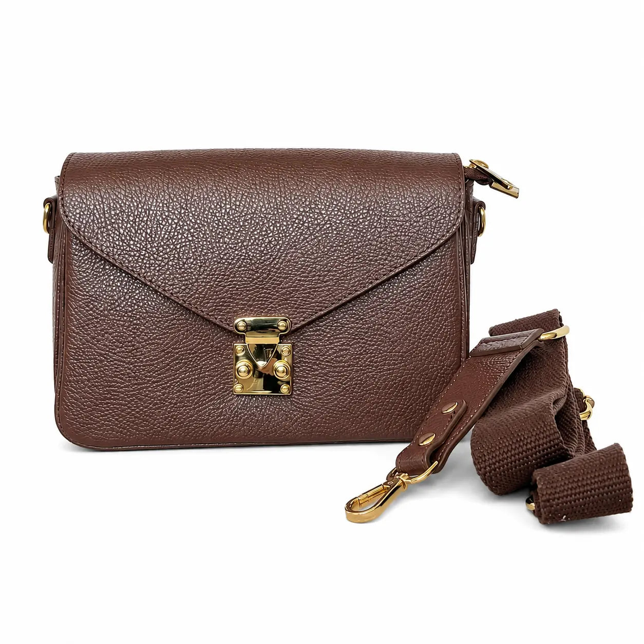 Borsa mano tracolla delia piccola cioccolato