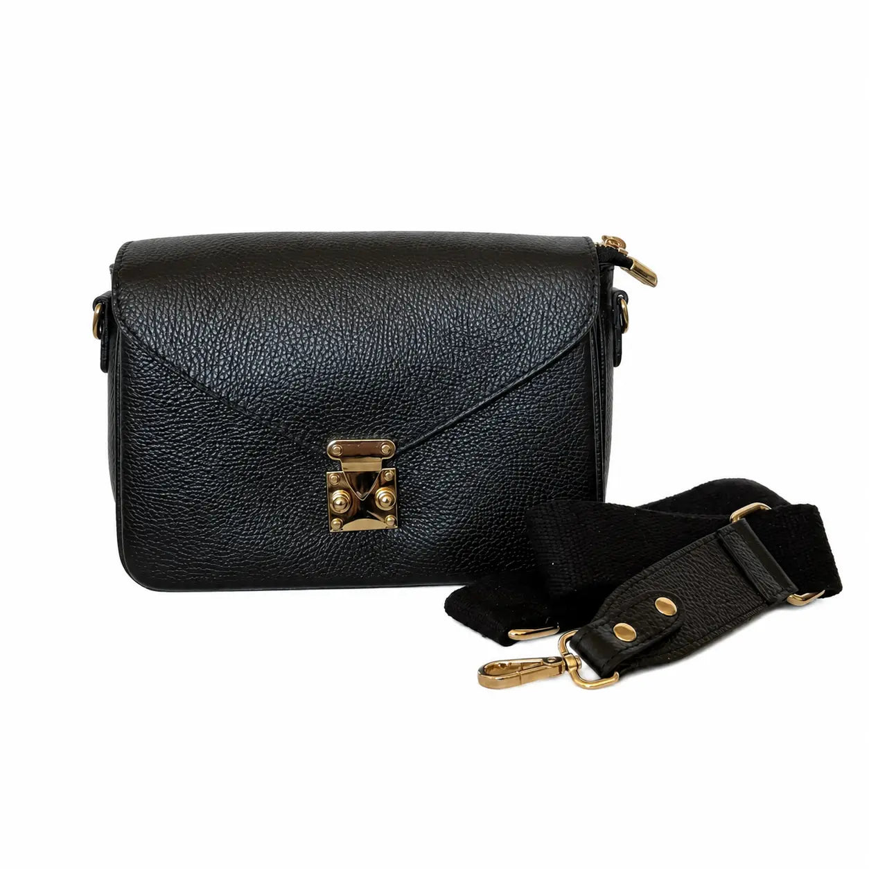 Borsa mano tracolla delia piccola nera