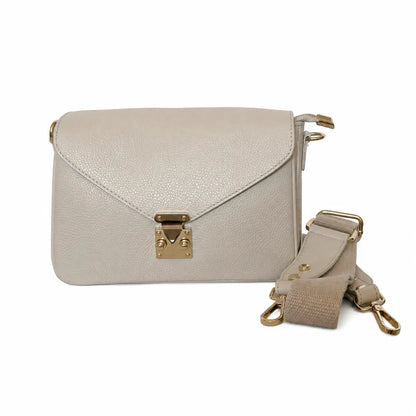 Borsa mano tracolla delia piccola panna