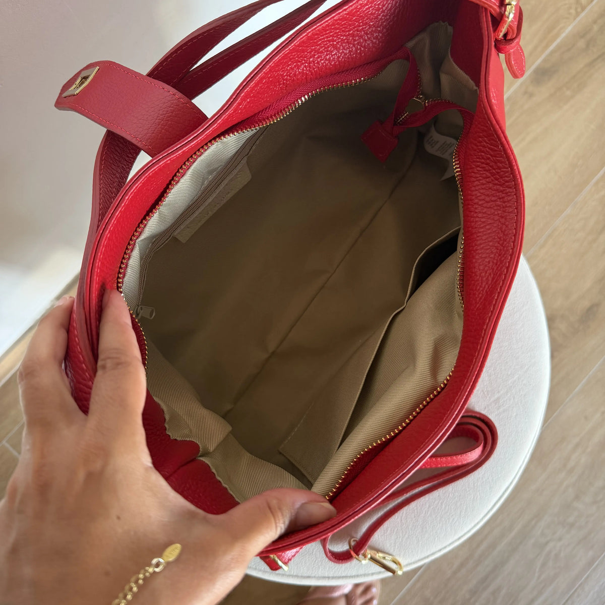 Borsa maya pelle spalla tracolla aperta