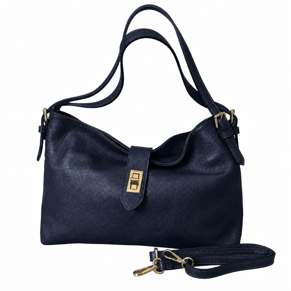 Borsa maya pelle spalla tracolla blu