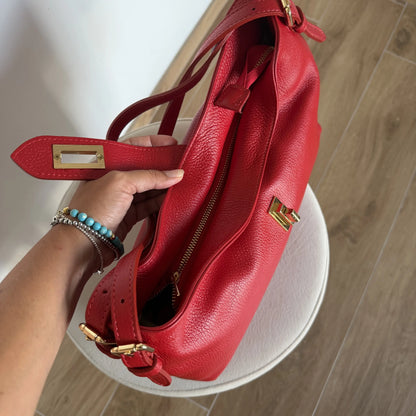 Borsa maya pelle spalla tracolla dettaglio
