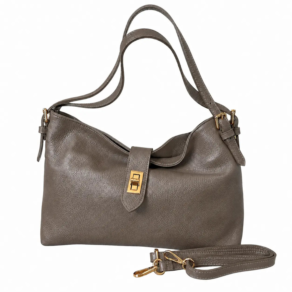 Borsa maya pelle spalla tracolla taupe