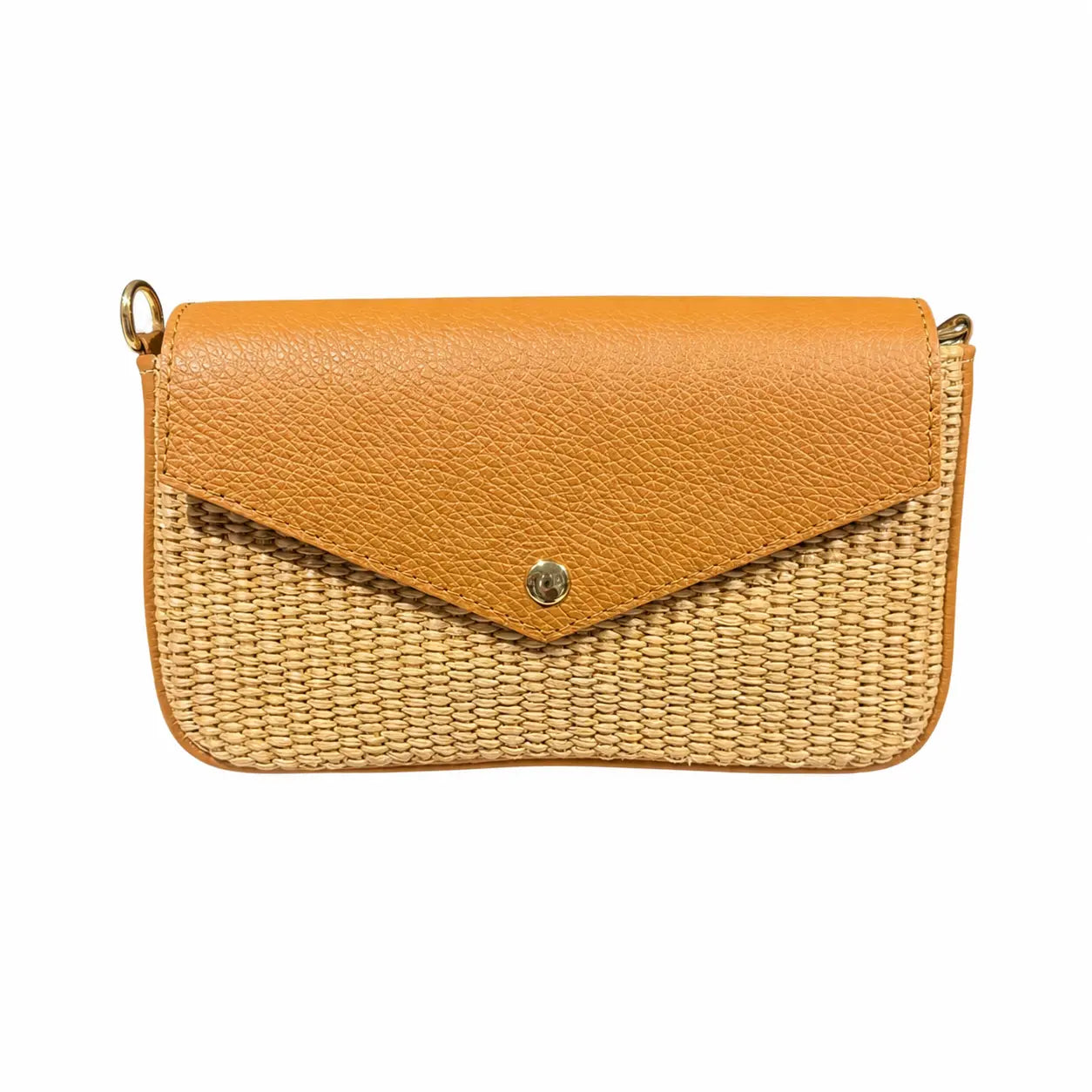 Borsa pochette daisy rafia cuoio beige cuoio
