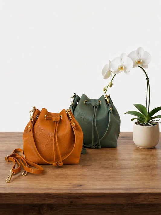 Borsa secchiello cleo pelle martellata gruppo