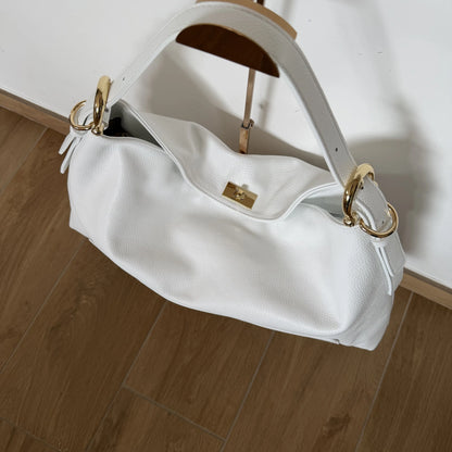 Borsa spalla sacca sandy bianca superiore