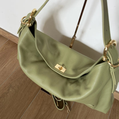 Borsa spalla sacca sandy verde pistacchio superiore