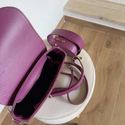 Borsa spalla tracolla pelle liscia postina aperta