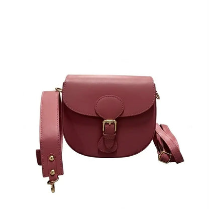 Borsa spalla tracolla pelle liscia postina rosa lampone