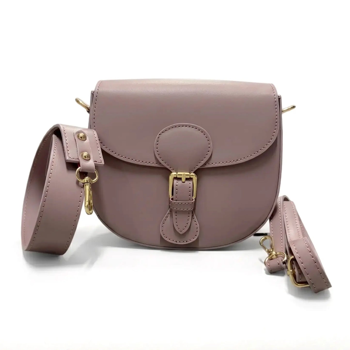 Borsa spalla tracolla pelle liscia postina rosa nostalgia