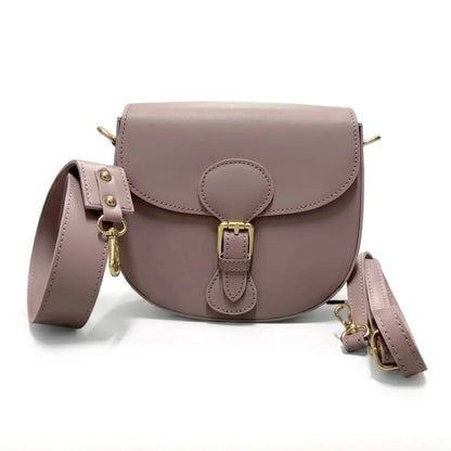 Borsa spalla tracolla pelle liscia postina rosa nostalgia