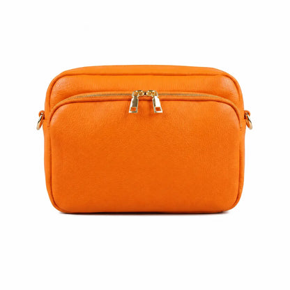 Borsa tracolla doppio scomparto arancione