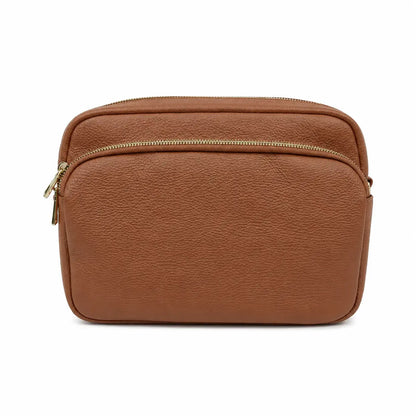 Borsa tracolla doppio scomparto cuoio