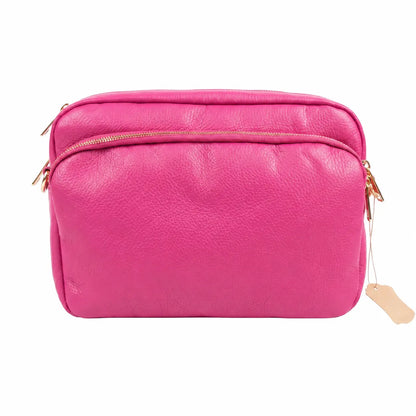 Borsa tracolla doppio scomparto fucsia