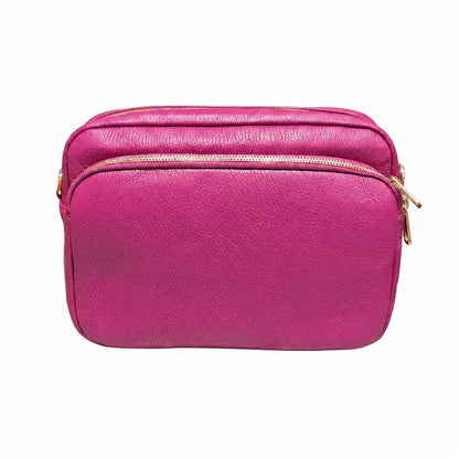 Borsa tracolla doppio scomparto magenta