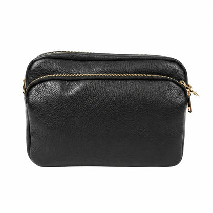 Borsa tracolla doppio scomparto nera