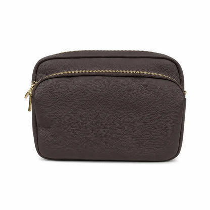 Borsa tracolla doppio scomparto testa di moro