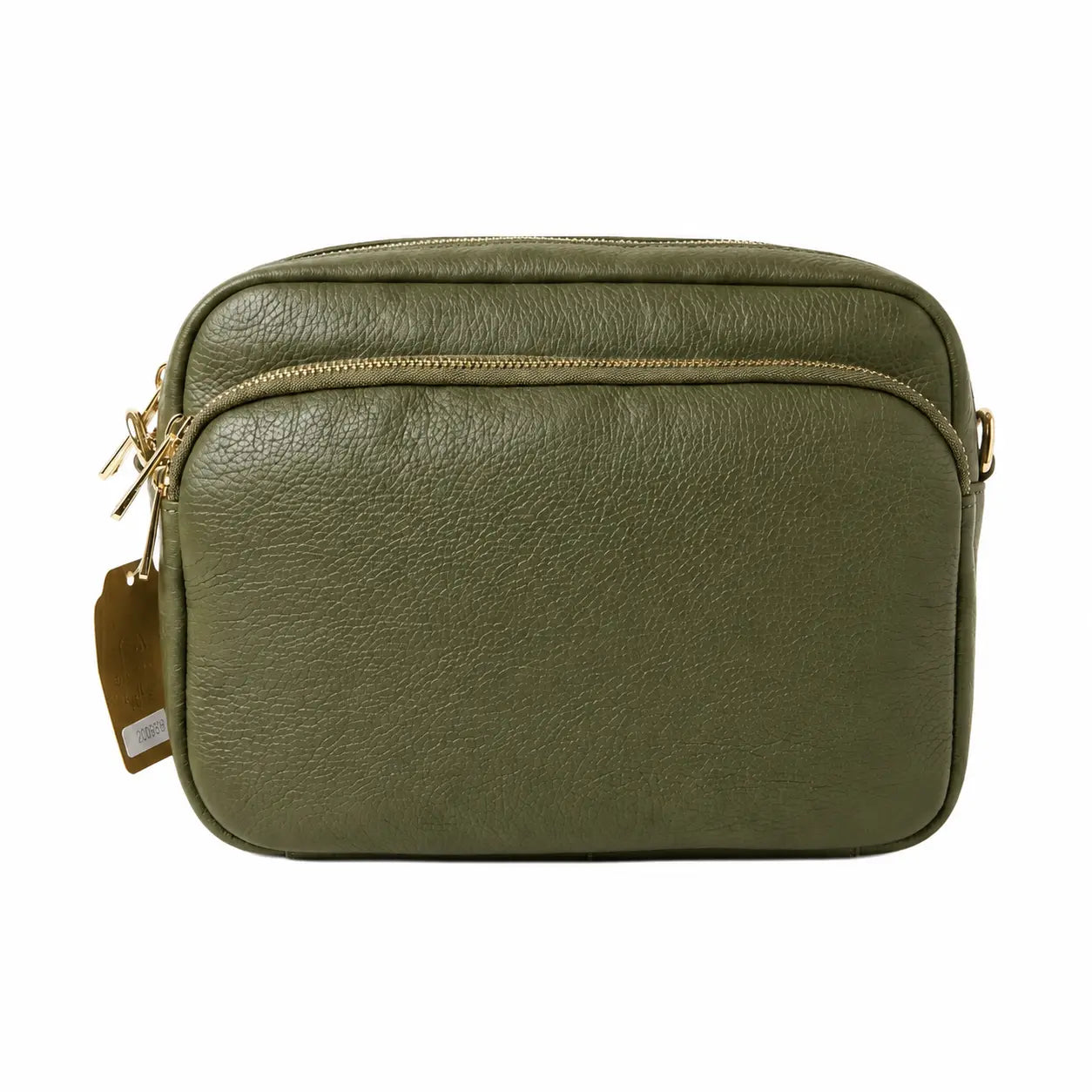 Borsa tracolla doppio scomparto verde militare