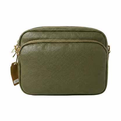 Borsa tracolla doppio scomparto verde militare