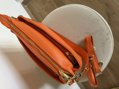 Borsa tracolla multi scomparto zippetta dettaglio