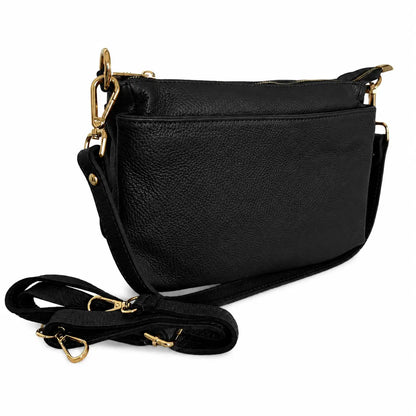 Borsa tracolla multi scomparto zippetta nero
