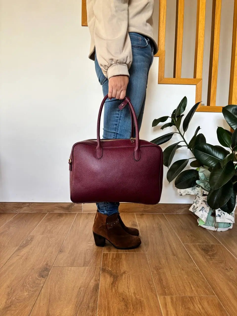 Borsa Tracolla Quadrotta Indossata2