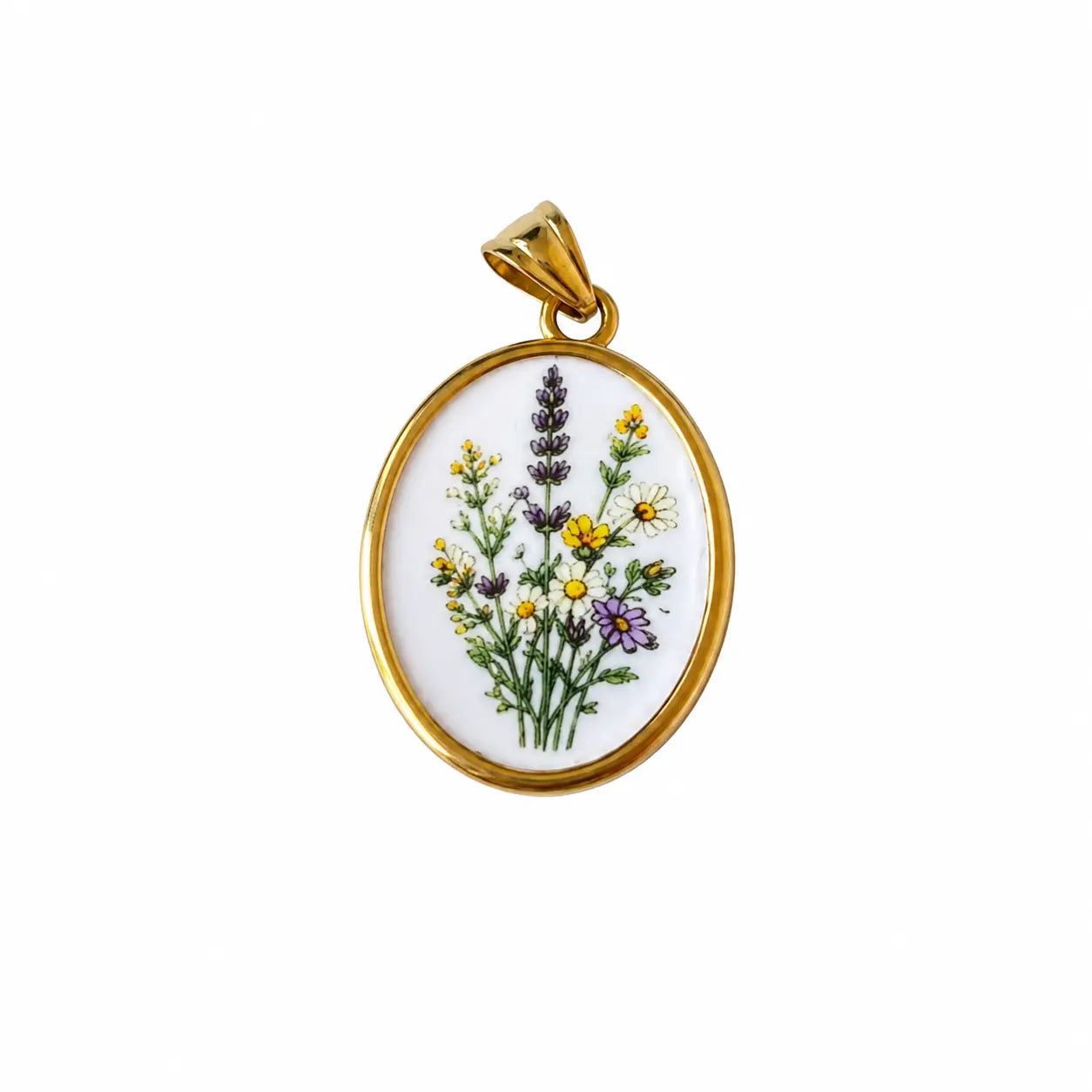 Ciondolo con disegni fiori primavera