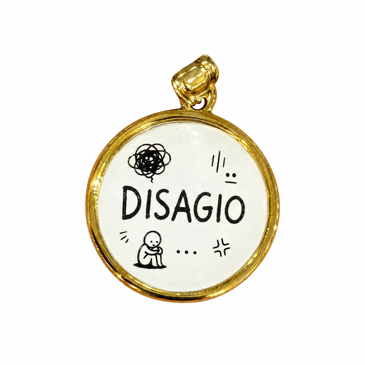 Ciondolo con frasi disagio