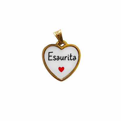Ciondolo con frasi esaurita