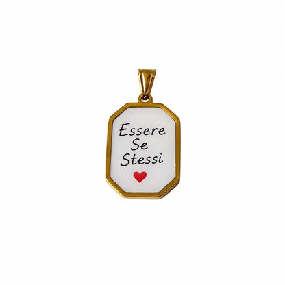 Ciondolo con frasi essere se stessi