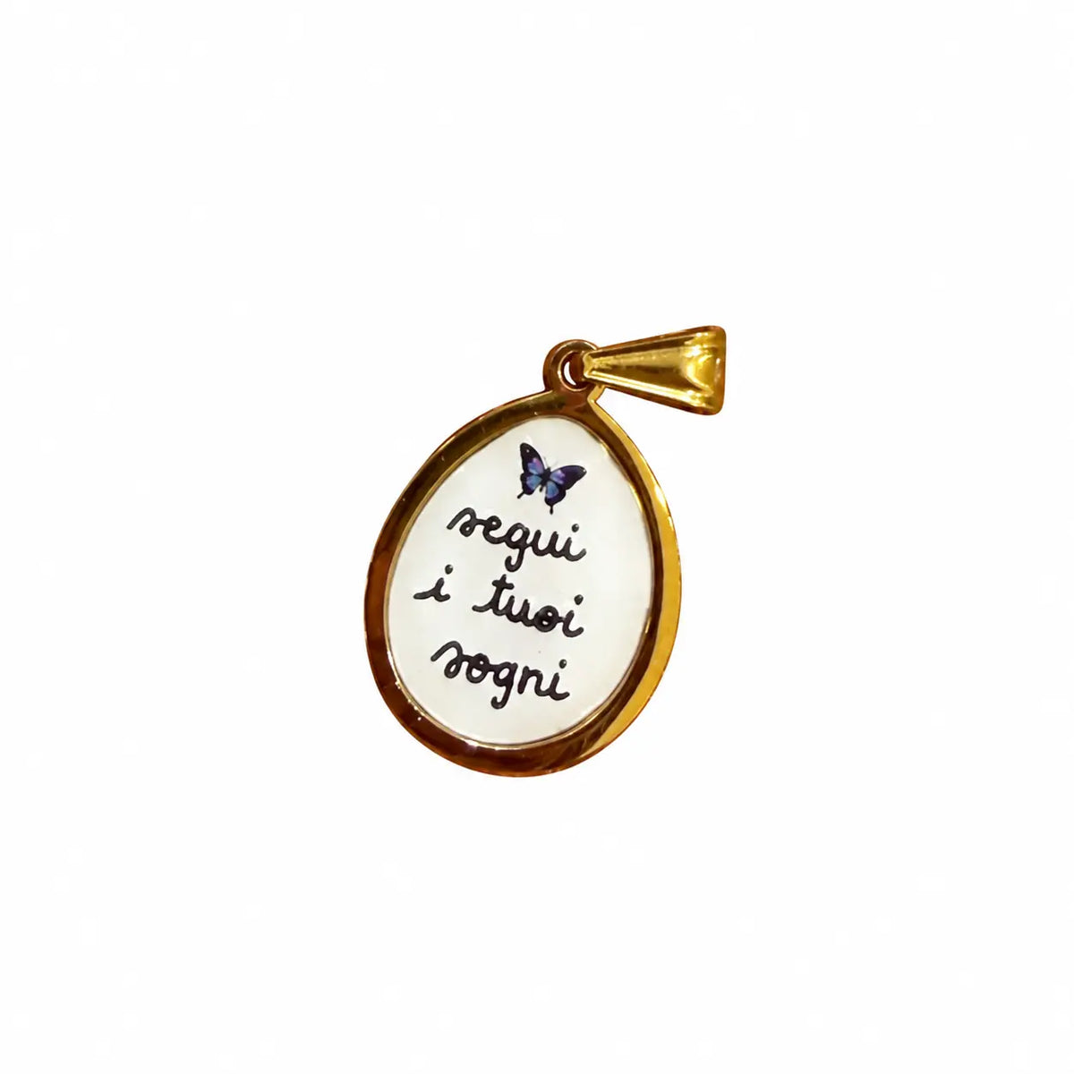 Ciondolo con frasi segui i tuoi sogni