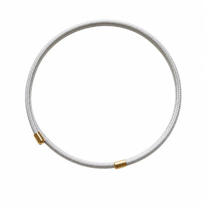 Collana magnetica intrecciata bianco