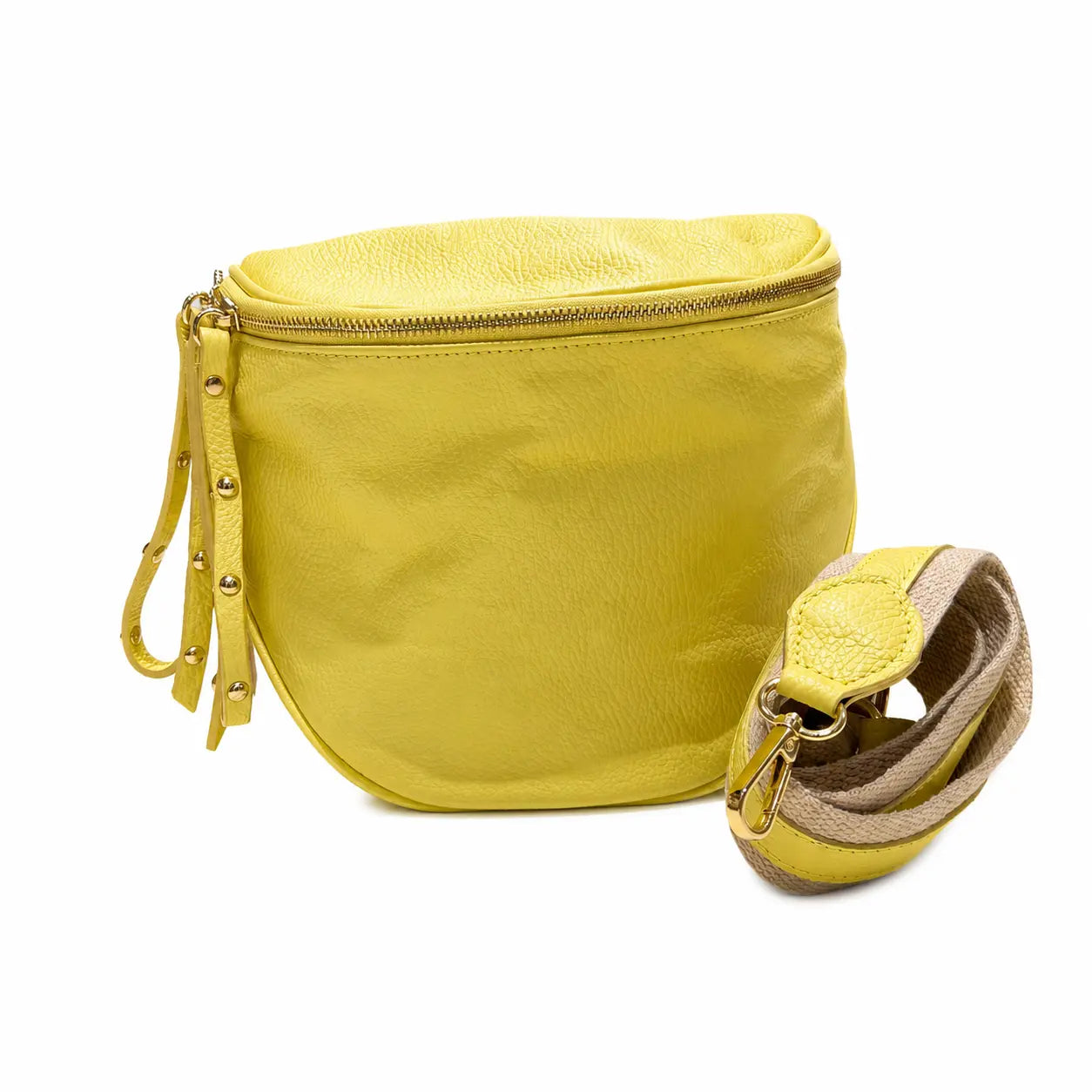 Maxi marsupio tracolla pelle marsupiona giallo