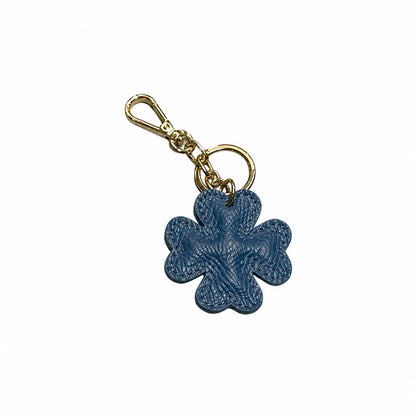 Portachiavi charm borsa quadrifoglio pelle carta da zucchero