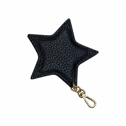Portachiavi charm pelle modello stella blu