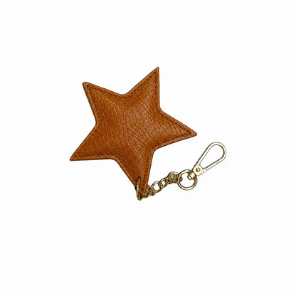 Portachiavi charm pelle modello stella cuoio