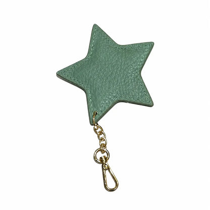 Portachiavi charm pelle modello stella turchese