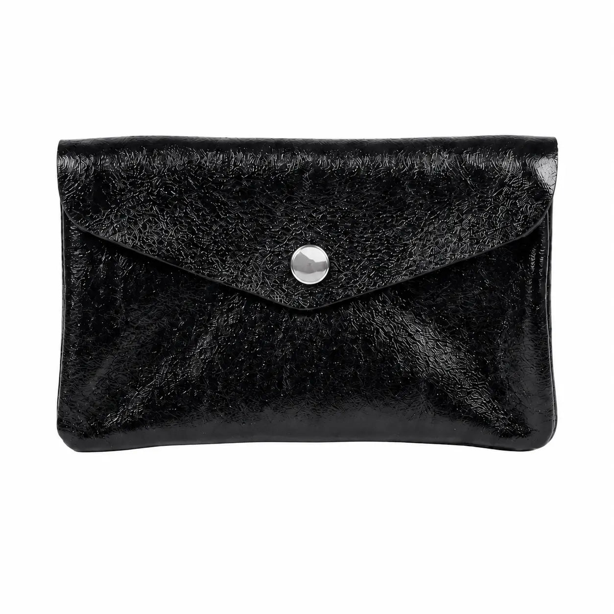 Portafoglietto bustina nero laminato
