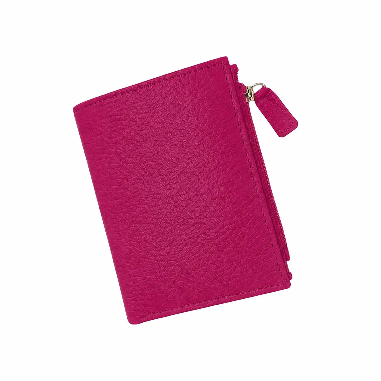 Portafoglietto donna vera pelle fucsia